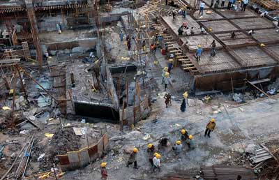 Fig 01 - A typical view of a construction site - Courtesy: The Hindu