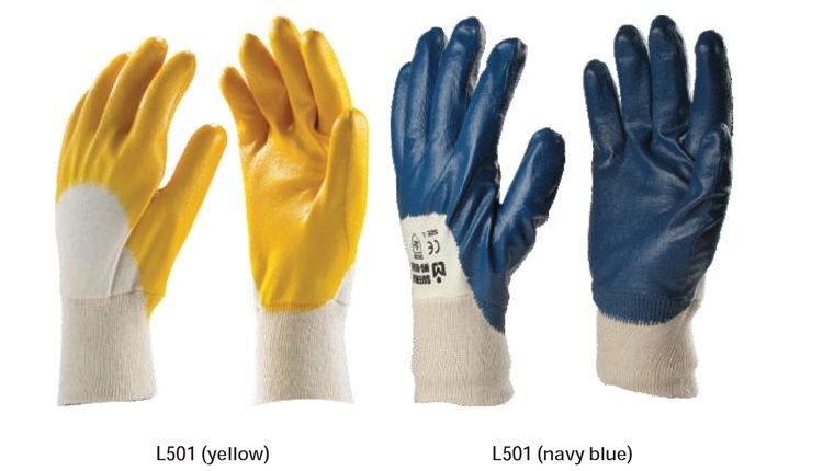 Nitrile Light Coated Gloves with Knit Wrist
