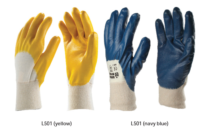 Nitrile Light Coated Gloves with Knit Wrist