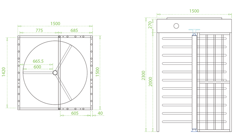 Single Lane Biometric Full Height Turnstile